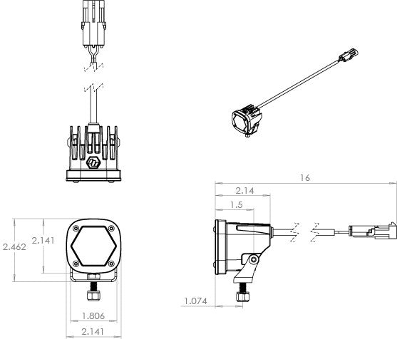 Baja Designs S1 White Laser Auxiliary Light Pod Single or Pair