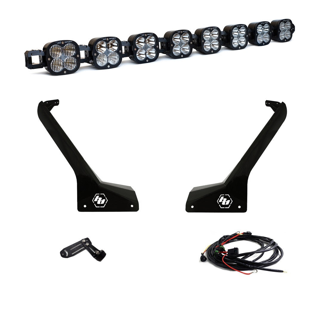 18-24 Jeep JLJT 8XL Linkable Roof Mount Light Kit - Jeep 2020-24 Gladiator; 2018-24 Wrangler JL; Note Exc. Rubicon 392, Mojave, 4xE