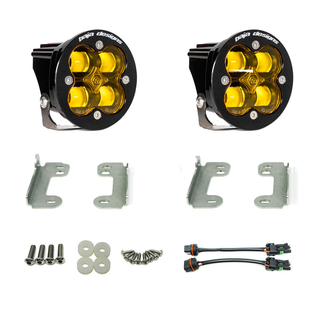 Baja Designs Squadron-R SAE LED Light Kit - Fits Jeep Wrangler JK (Set)