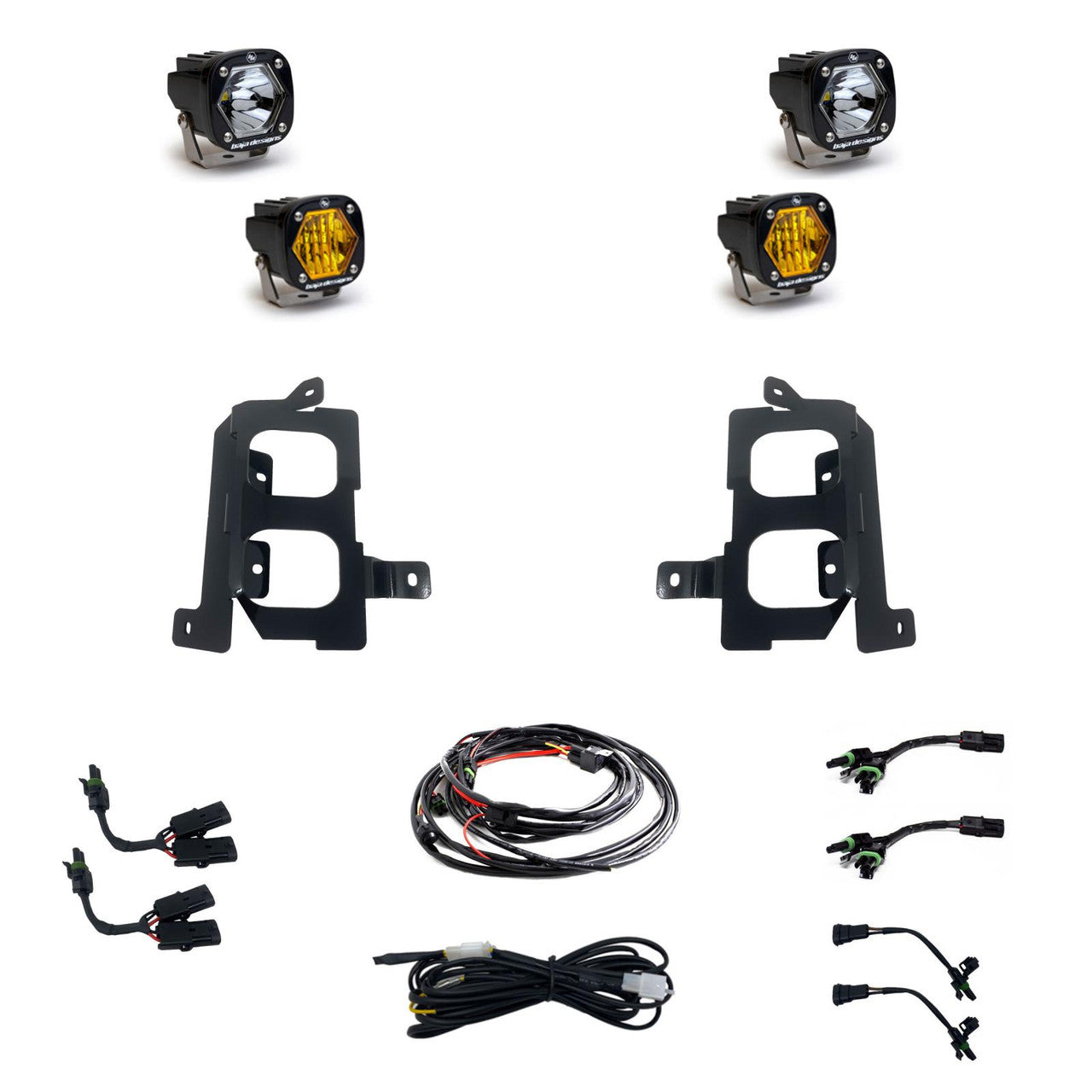 19-22 GMC Sierra 15000 S1 Dual Fog Pocket Light Kit - Baja Designs