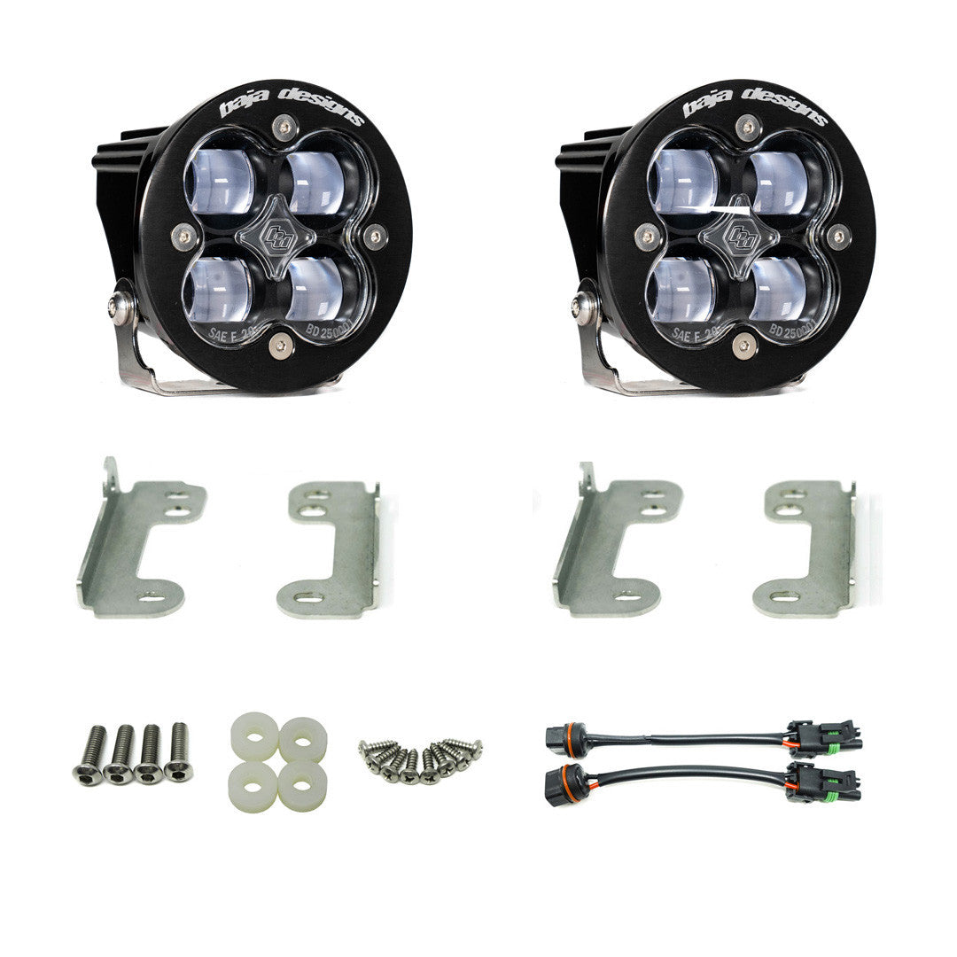 Jeep JK Squadron-R Fog Pocket Light Kit OE Bumper Baja Designs