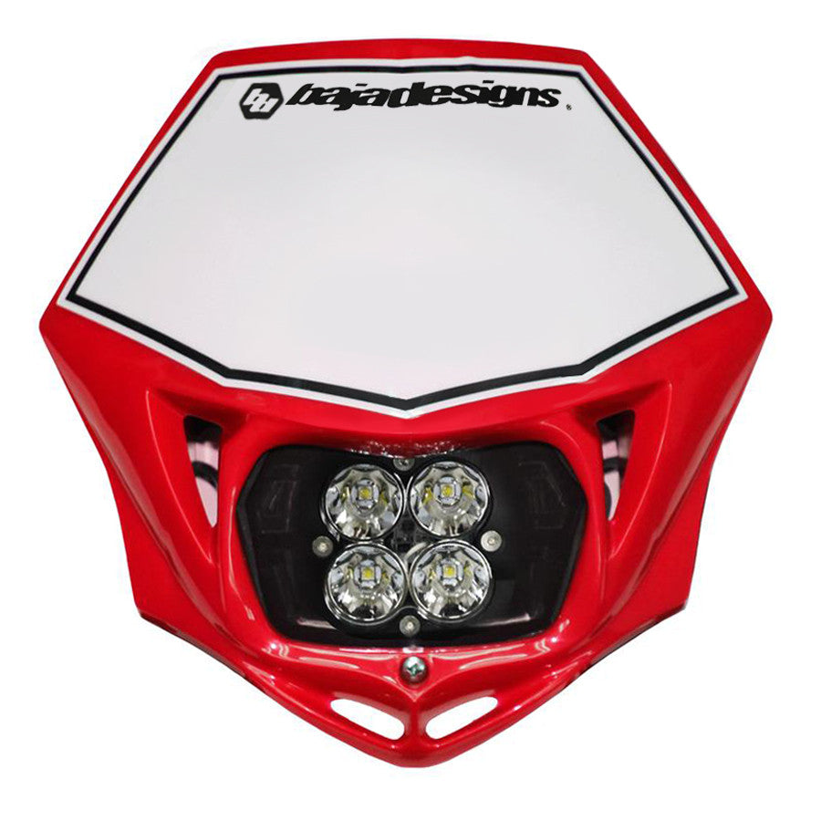 Motorcycle Headlight A/C or D/C LED Race Light White Squadron Sport or Pro Clear Spot w/ Shell Baja Designs
