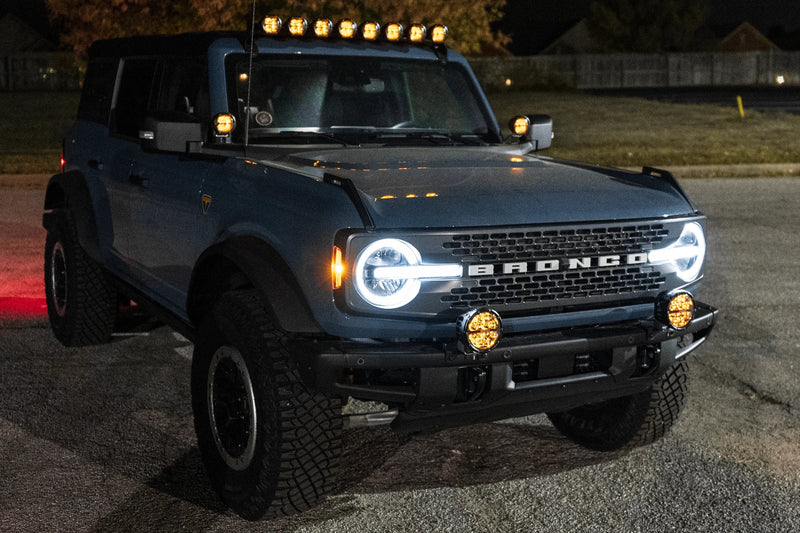 OPEN BOX SPV Parts 2021+ Ford Bronco Modular Bumper Light / Light Bar Mounts for 30" Light Bars or 2 Lights