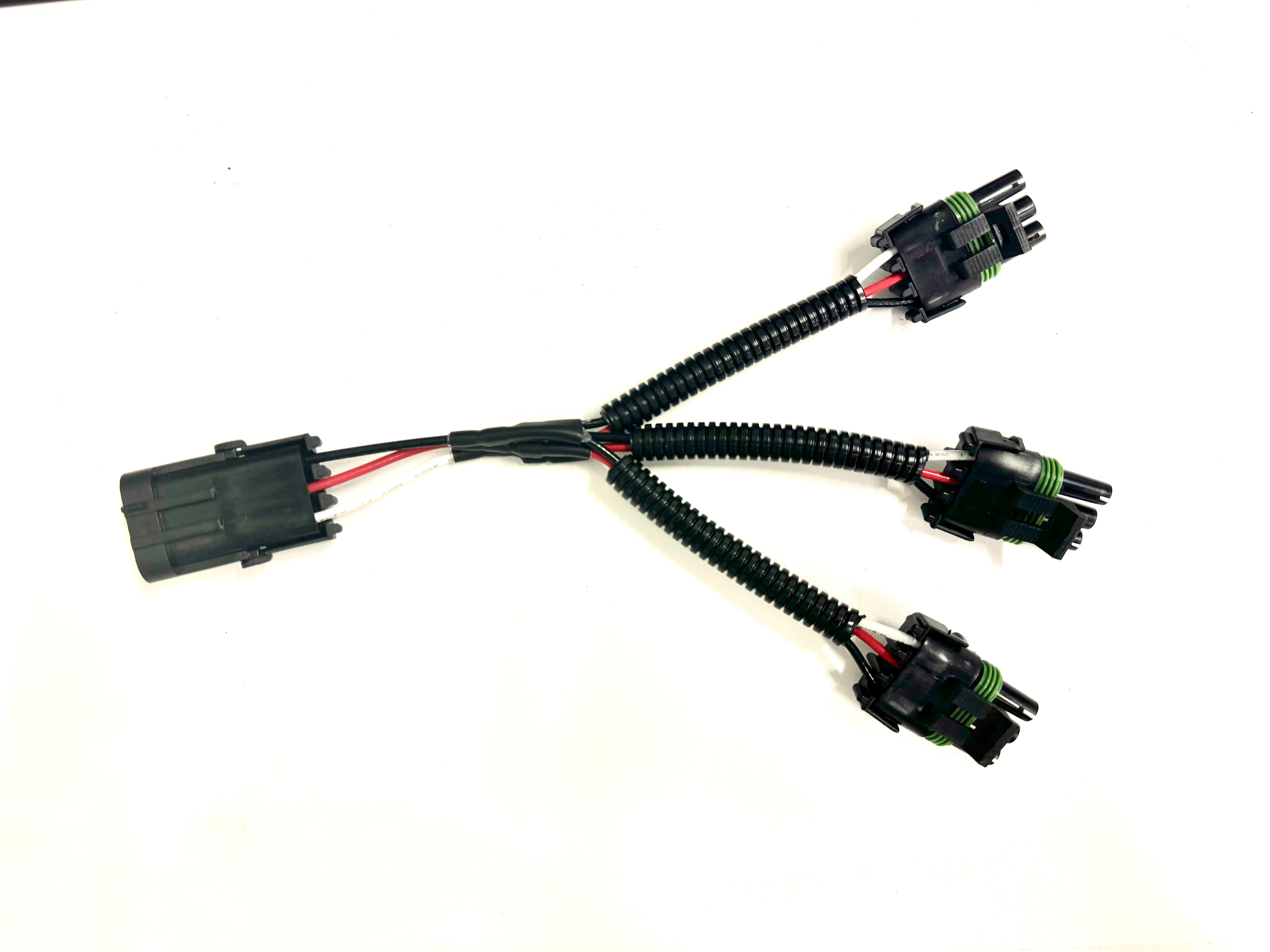 SPV Parts 3 Way HARNESS Splitter with 3 Pole WP Connectors (Single) - SPV Harness System (Works with MANY vehicles, See Details)