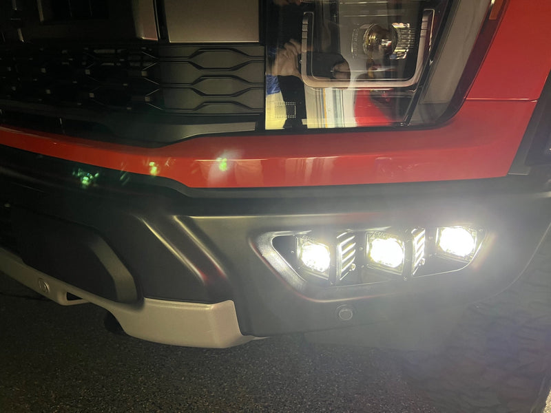 SPV Parts 2021-2023 Raptor - NEW RGBW - Rigid Radiance/Scene Fog Light Kit w/amber backlight - Including Brackets/Harness