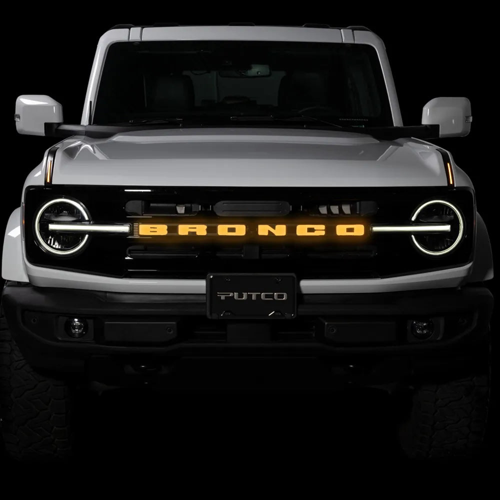 Putco Luminix Ford Bronco LED Grille Emblem - Fits Ford Bronco 2021-2024 - w/ or w/o Front Camera