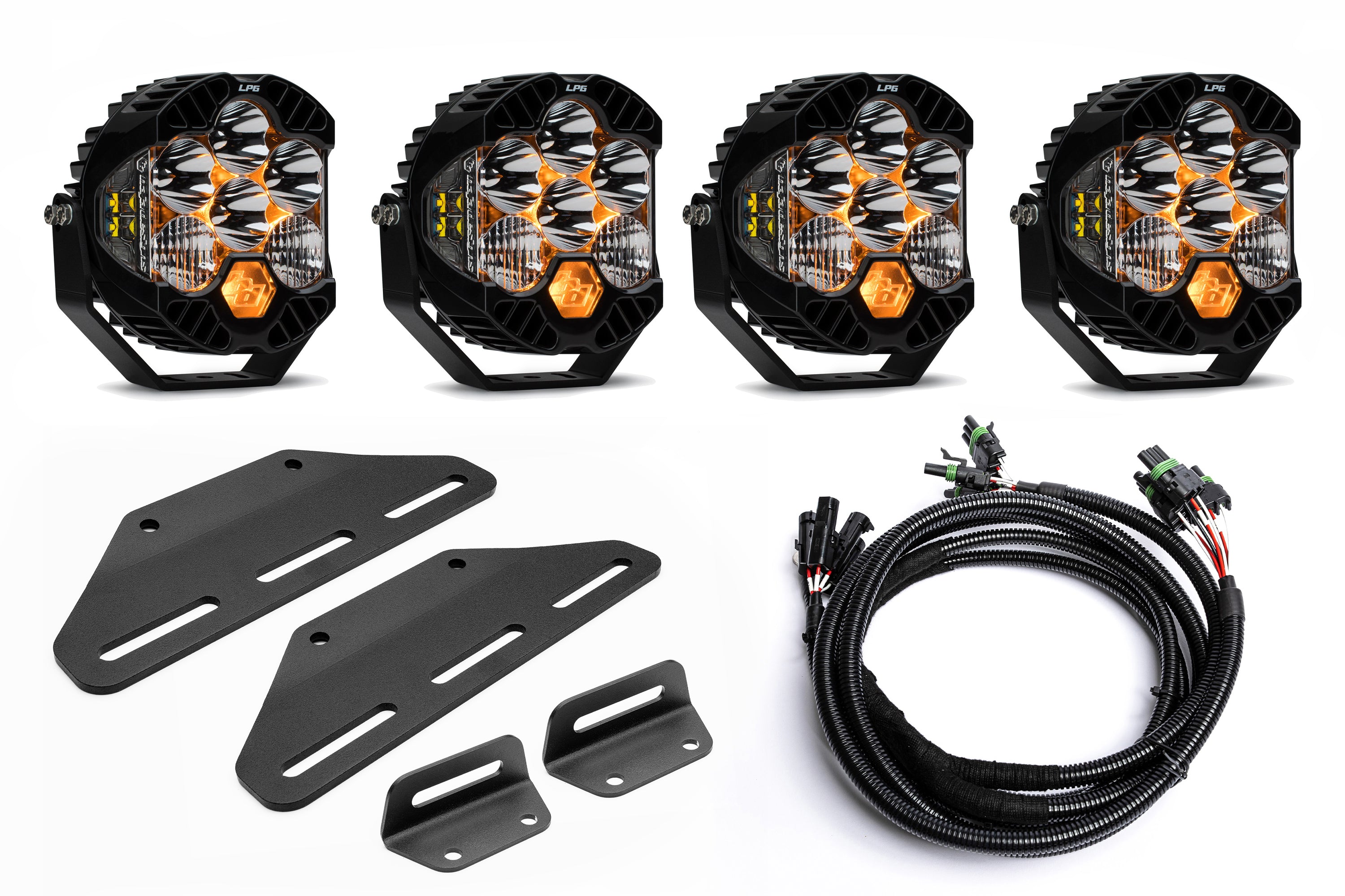 2024+ Gen 3 Ford Raptor (& Tremor) MODULAR Bumper POST MOUNT Light Kits for TWO PAIRS of Large Lights by SPV Parts