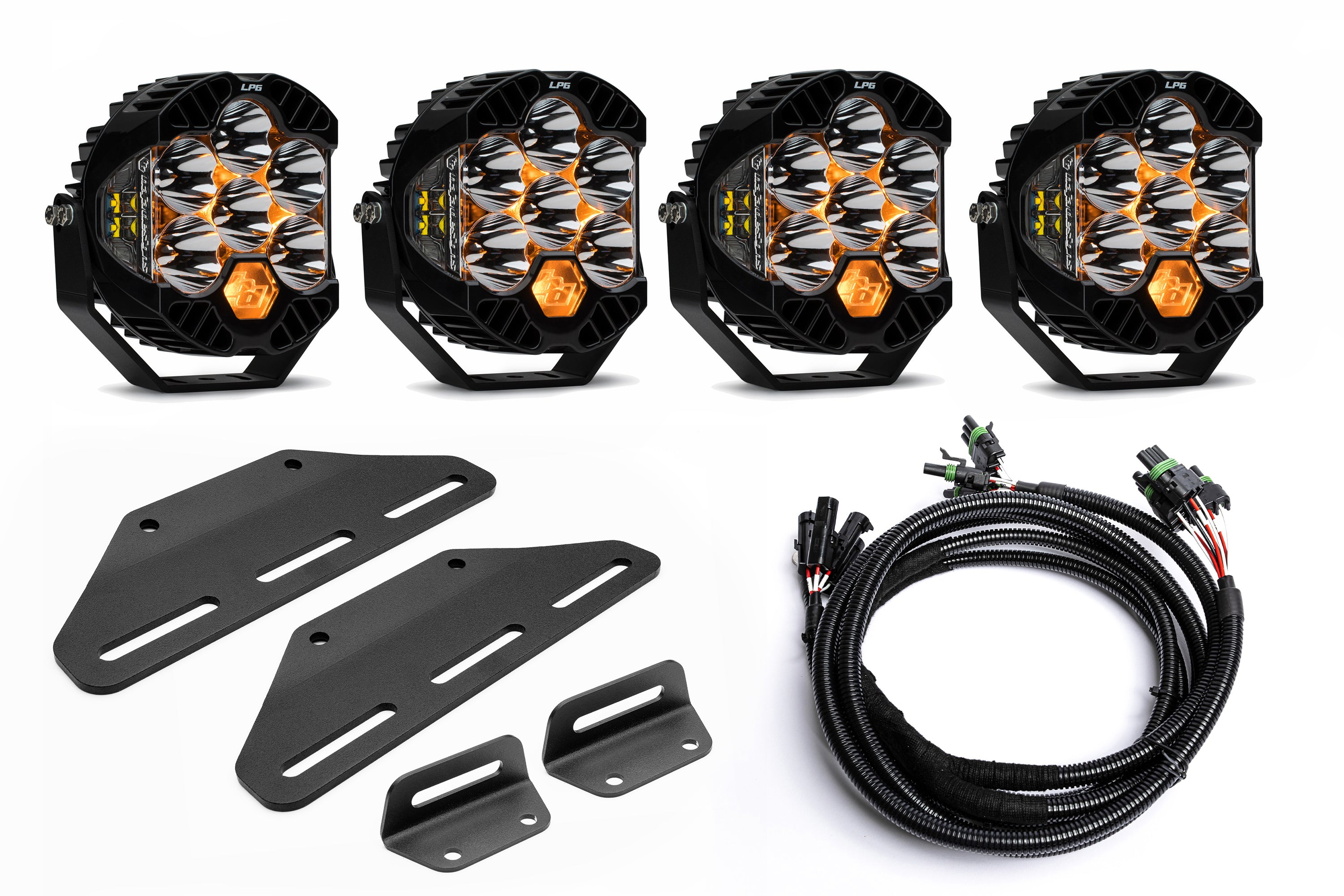 2024+ Gen 3 Ford Raptor (& Tremor) MODULAR Bumper POST MOUNT Light Kits for TWO PAIRS of Large Lights by SPV Parts