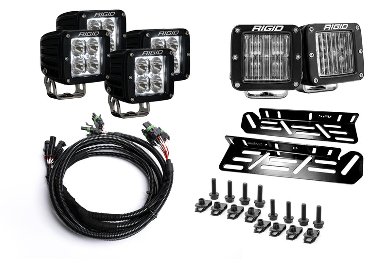 SPV Parts 2021-2023 Raptor - NEW RGBW - Rigid Radiance/Scene Fog Light Kit w/amber backlight - Including Brackets/Harness