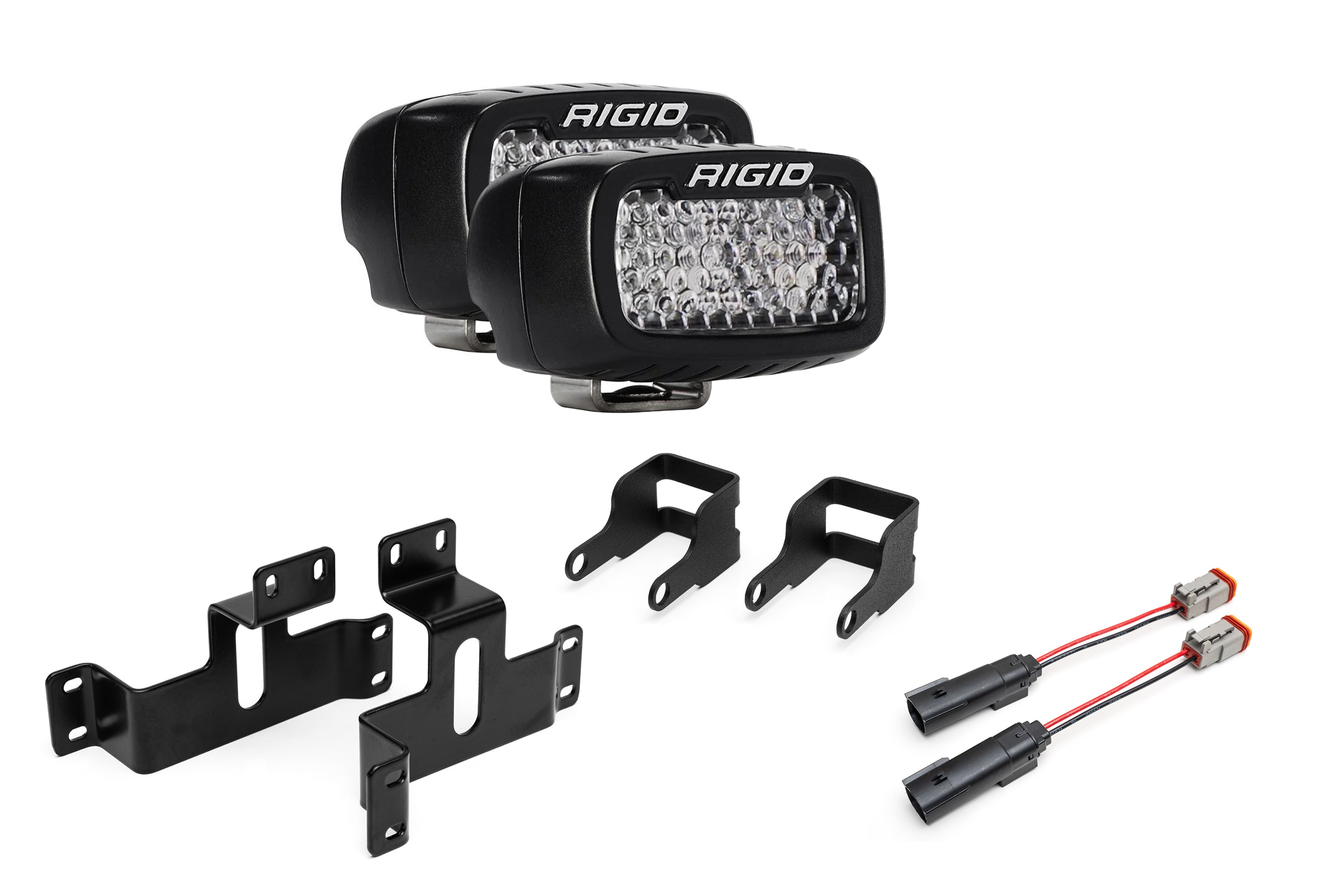 SPV Parts 2021-2025 Ford F-150 Raptor & Bronco Raptor OEM Fog Light Upgrade Kit with Brackets & Rigid SR-M Direct Replacement Lights