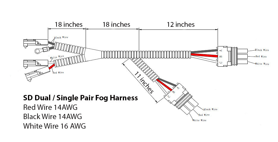 SPV Parts Short Dual Harness - SPV Harness System (Works with MANY vehicles, See Details)