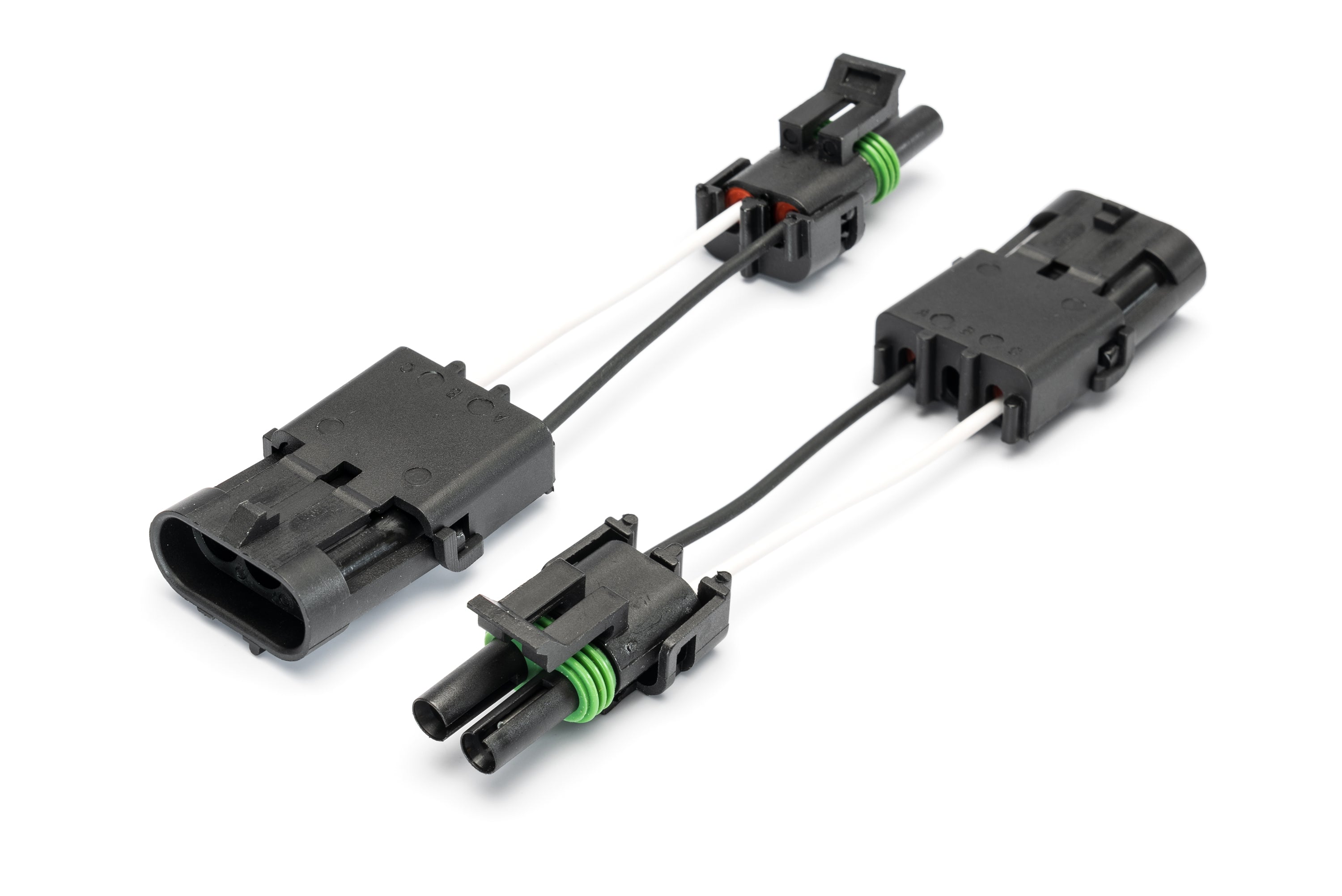 SPV Parts Harness 2 POLE WP Connector CROSSOVER Adapters (Pair) - SPV Harness System (Works with MANY vehicles, See Details)