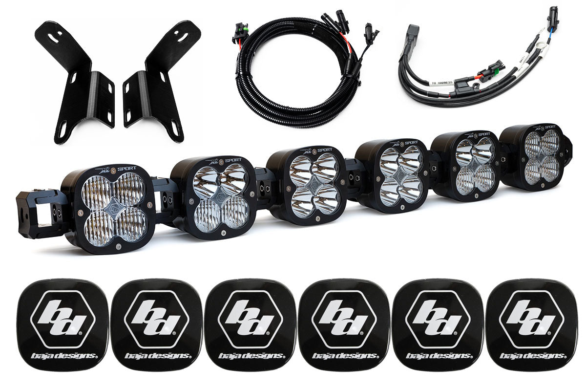 2024 Gen 3 Ford Raptor MODULAR BUMPER Baja Designs LINKABLE 6X Bumper Light Bar Kit by SPV Parts