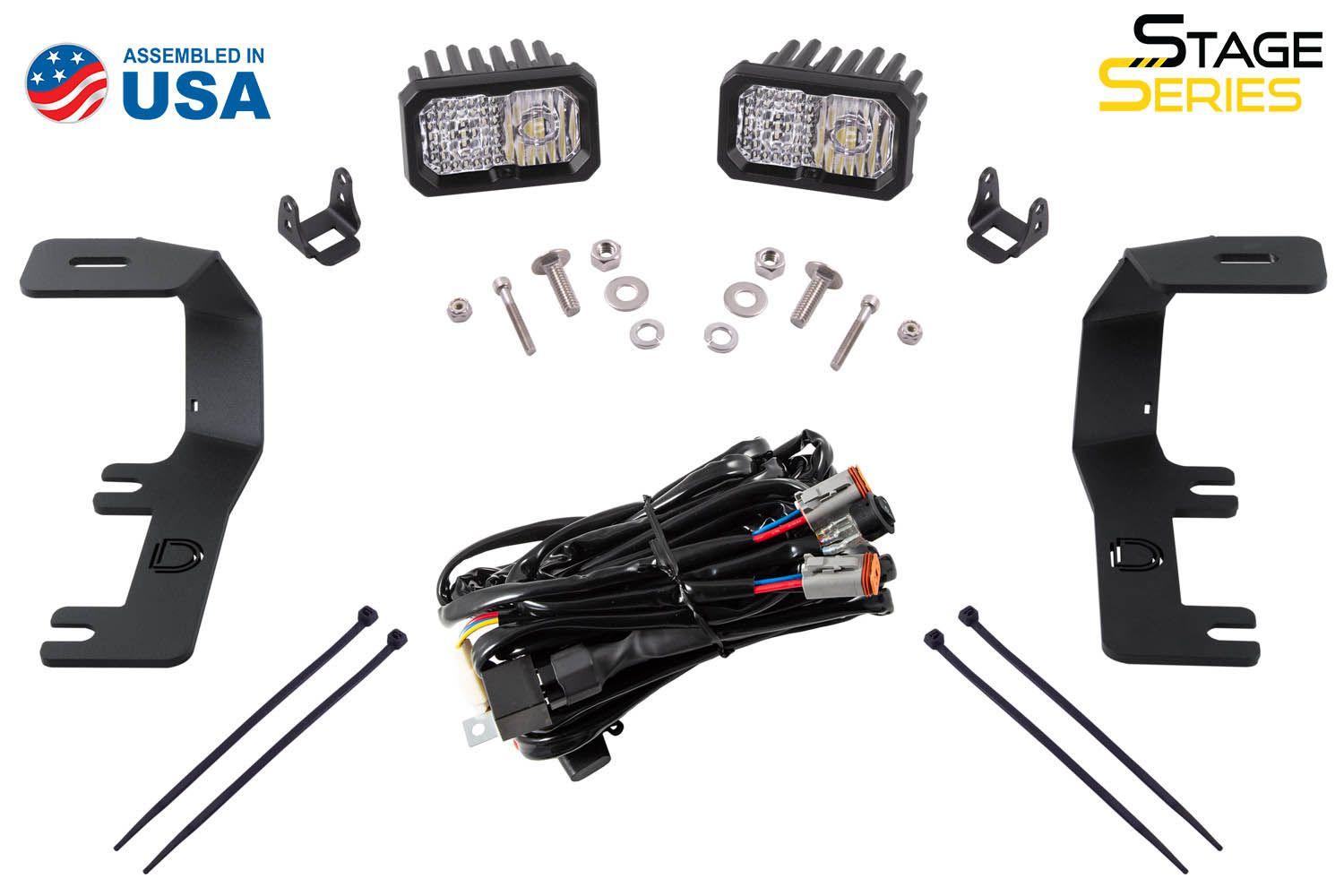 Stage Series Backlit Ditch Light Kit for 2014-2019 Chevrolet Silverado 1500
