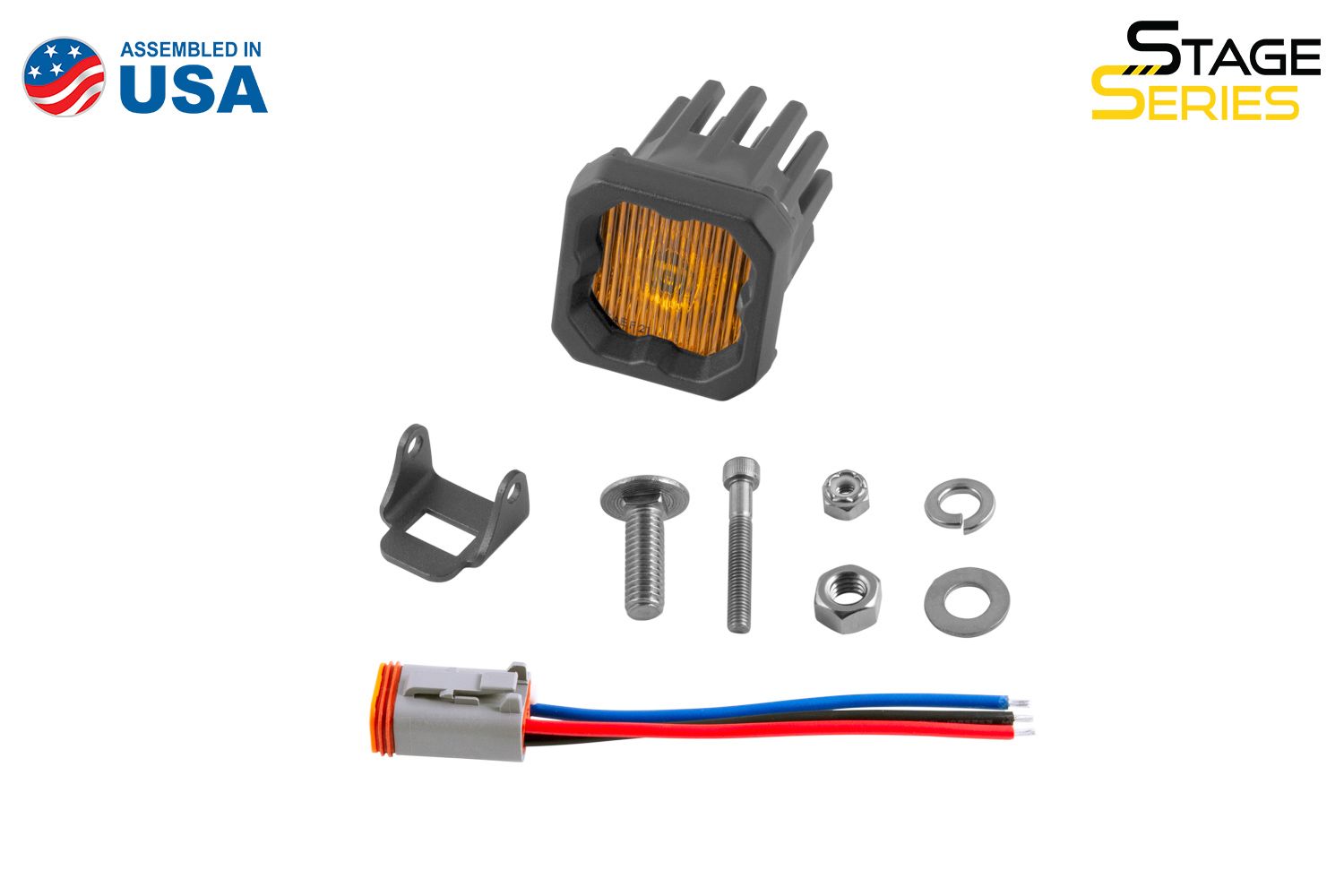 Stage Series C1 Yellow SAE Fog Standard LED Pod (one)