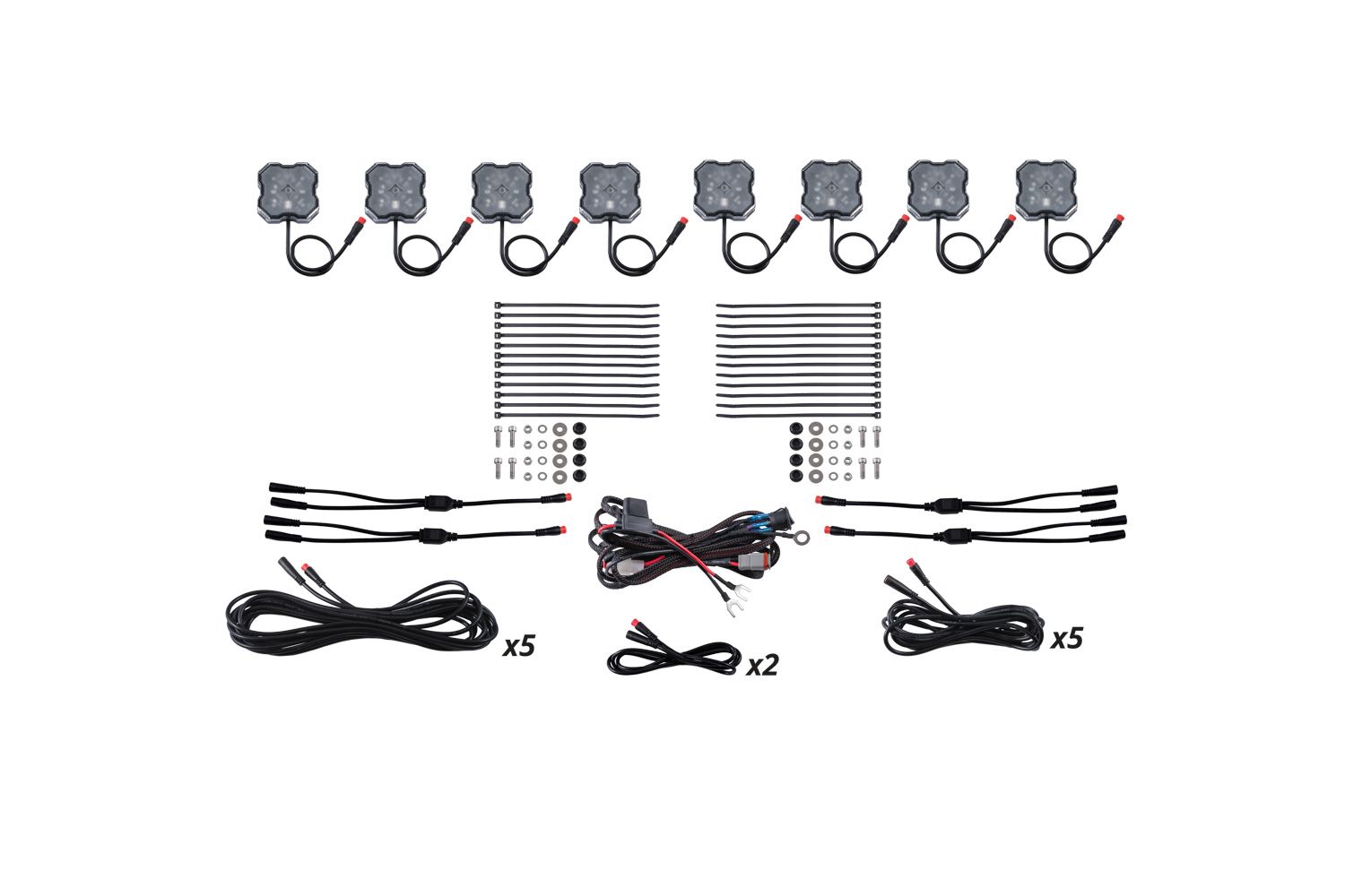 Stage Series RGBW LED Rock Light Kit ( 4 / 8 / 12 ) pack