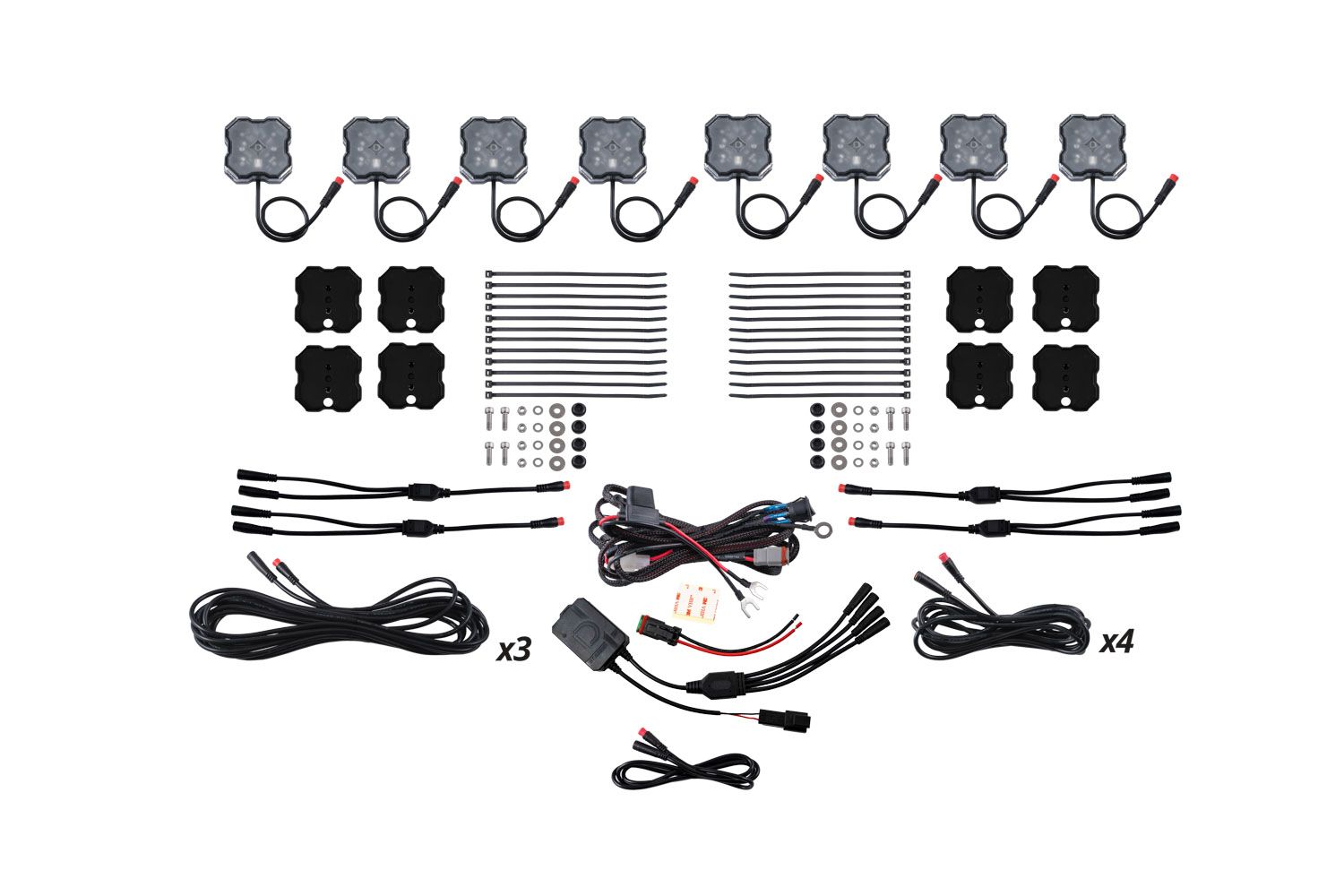 Stage Series RGBW LED Rock Light Kit ( 4 / 8 / 12 ) pack
