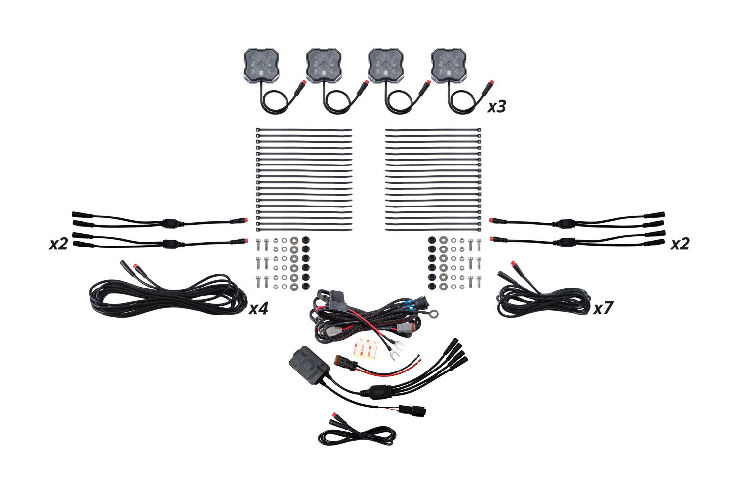 Stage Series RGBW LED Rock Light Kit ( 4 / 8 / 12 ) pack