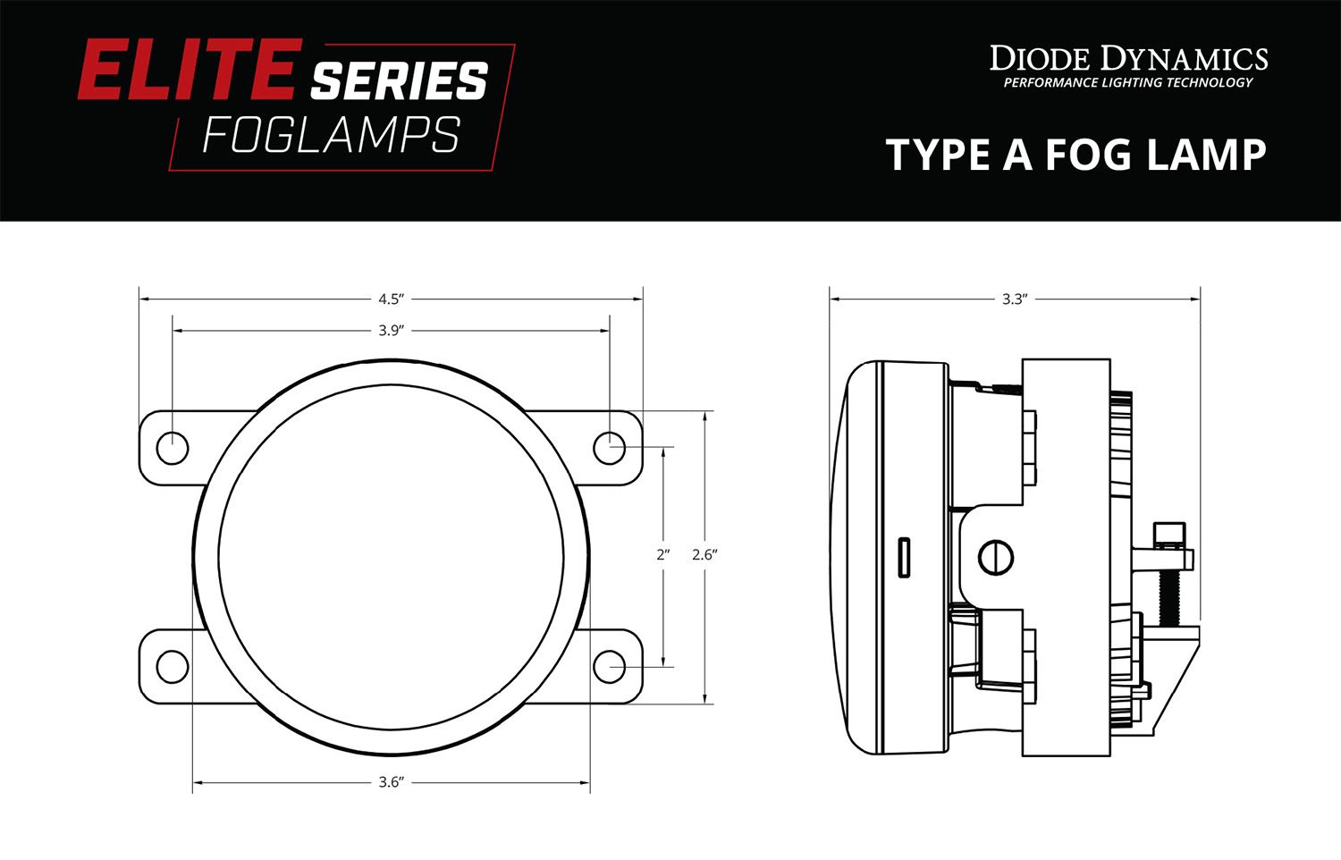 Elite Series Type Y Fog Lamps (pair) Subaru Ascent / BRZ / Crosstrek / WRX