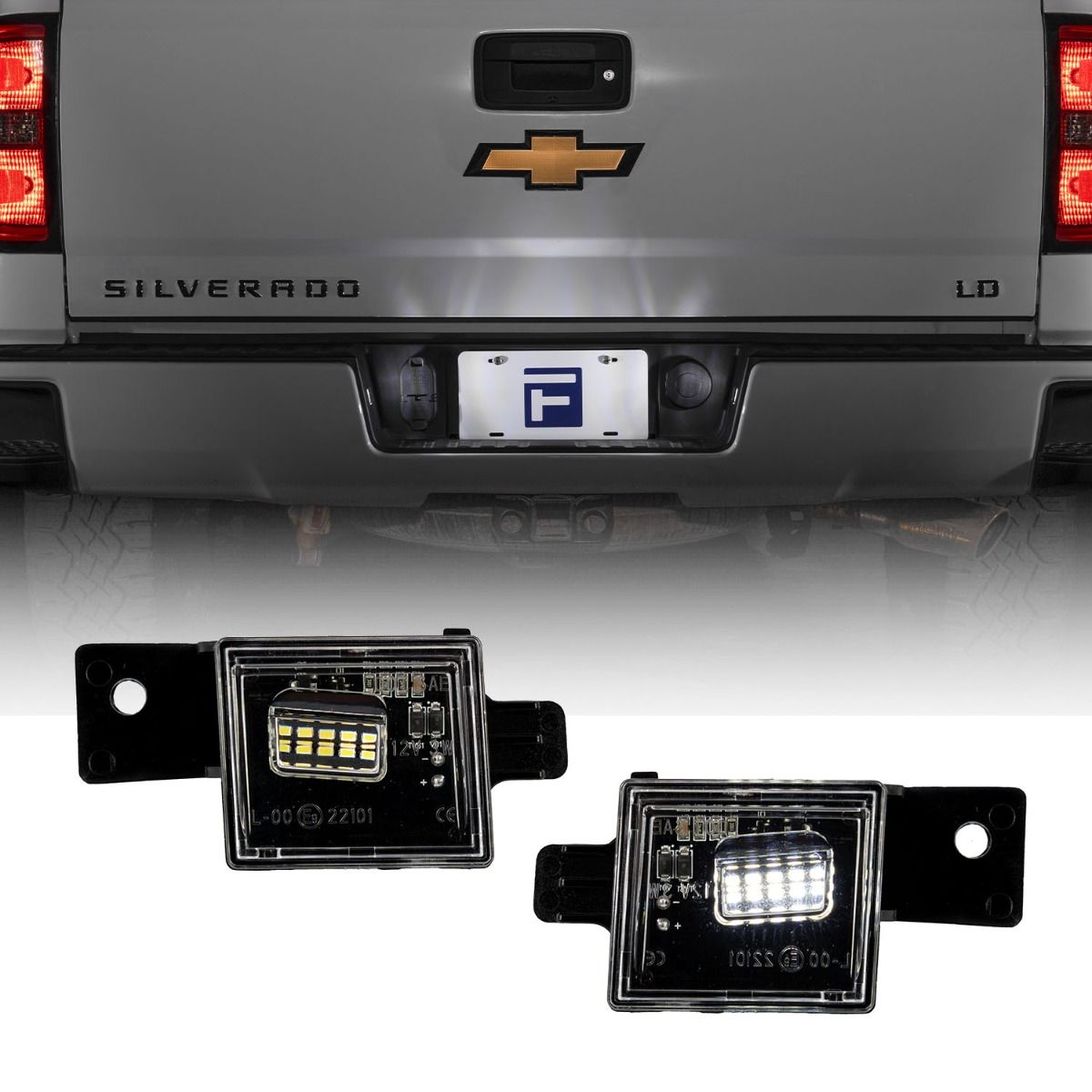 Chevy, GMC, Hummer LED License Plate Lights (pair)