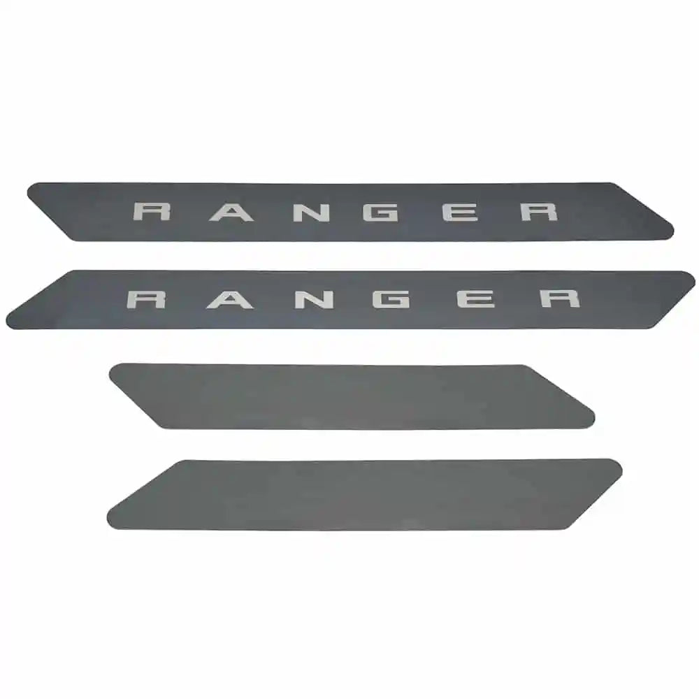 Putco Ranger Logo Black Door Sill Plates Kit- Fits Ford Ranger SuperCab/SuperCrew 2019-2025