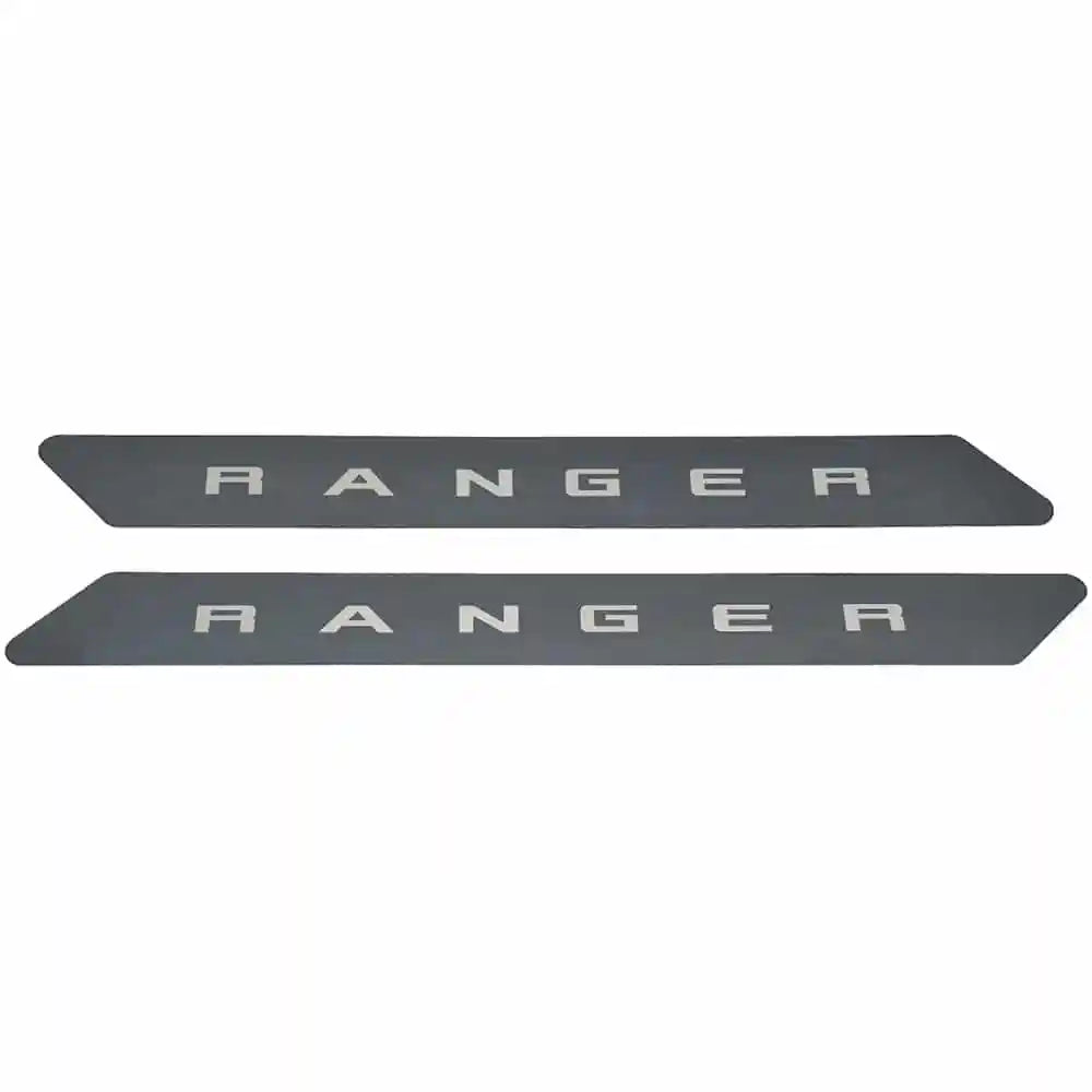 Putco Ranger Logo Black Door Sill Plates Kit- Fits Ford Ranger SuperCab/SuperCrew 2019-2025