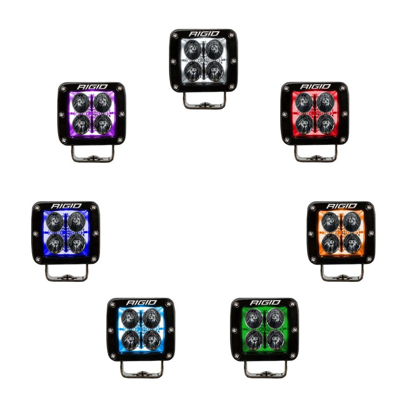 SPV Parts 2021-2023 Ford Bronco - NEW RGBW - Rigid Radiance/Scene Fog Light Kit w/amber backlight - Including Brackets/Harness (Modular Bumper, INCLUDING RAPTOR)