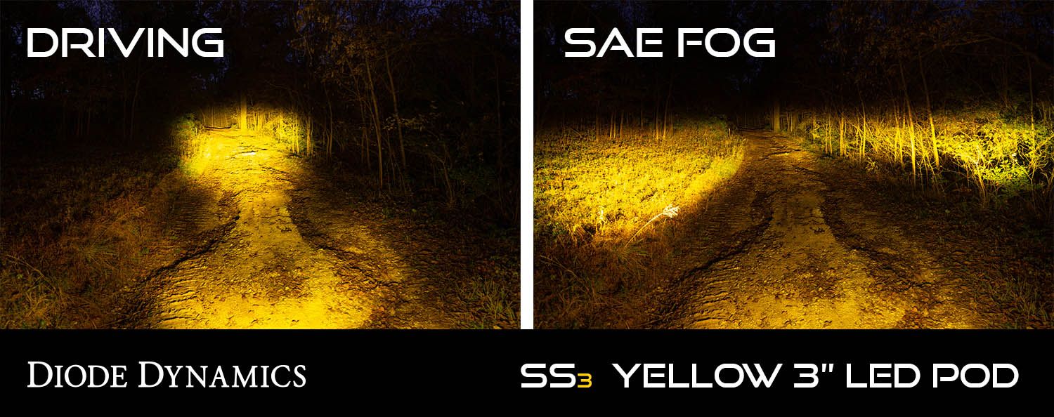Stage Series 3" SAE Yellow Pro LED Pod (one)