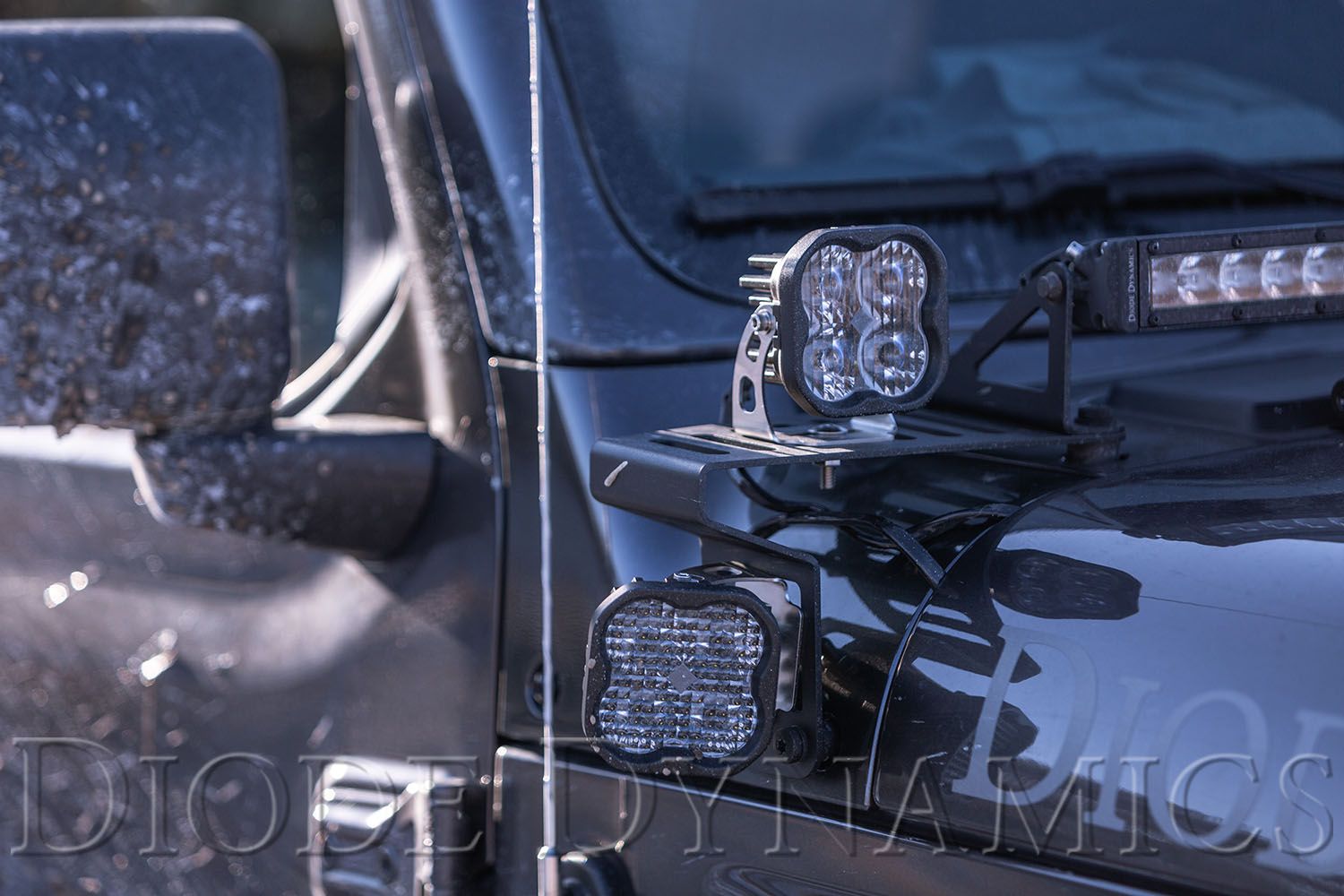 2018-2023 Jeep JL Wrangler Cowl Mount LED Brackets
