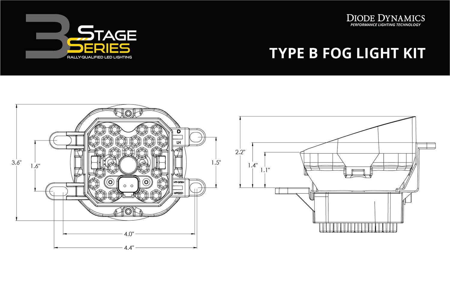 Diode Dynamics SS3 LED Fog Light Kit for 2014-2021 Toyota Tundra