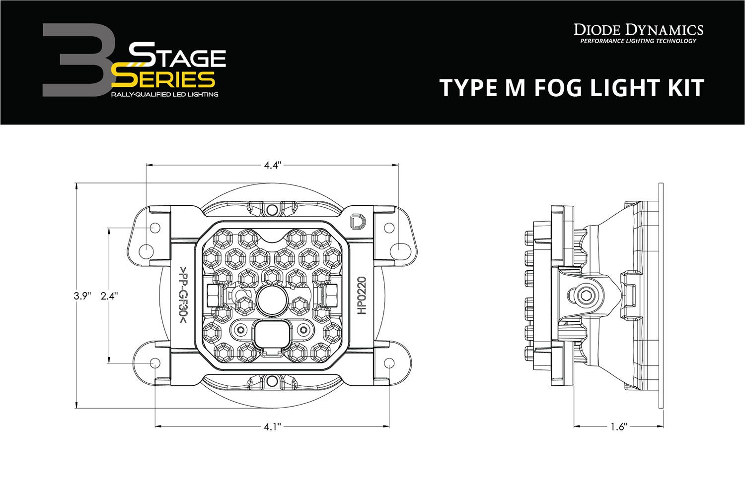SS3 LED Fog Light Kit For 2020-2023 Jeep Gladiator