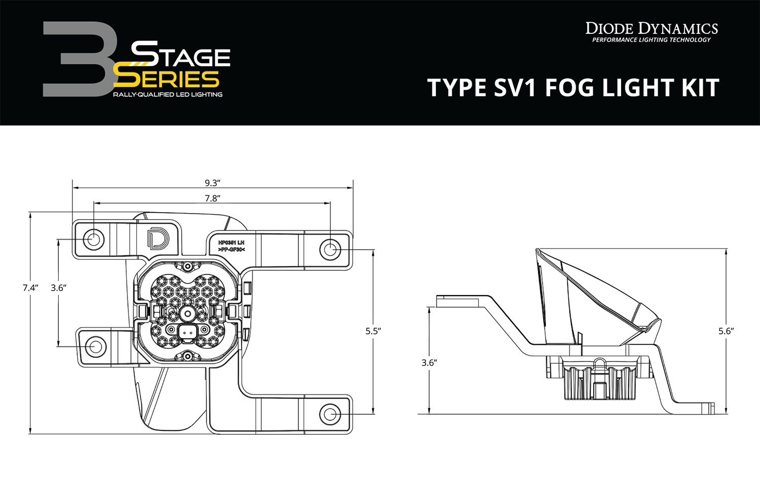 SS3 LED Fog Light Kit for 2016-2018 Chevrolet Silverado 1500