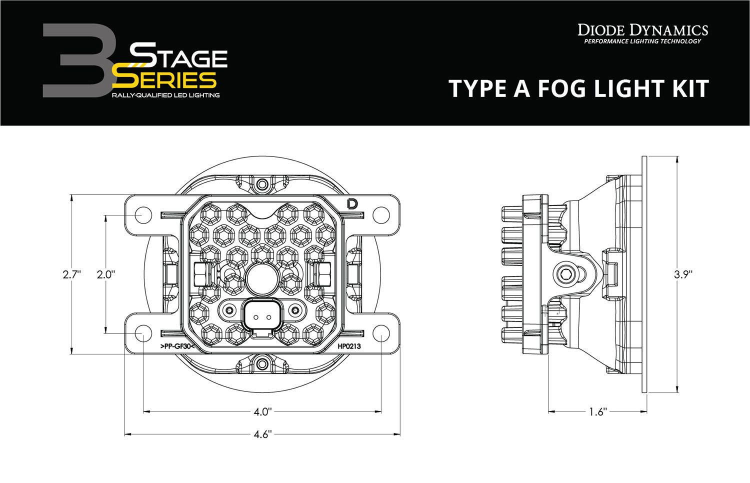 SS3 LED Fog Light Kit For 2012-2016 Fiat 500