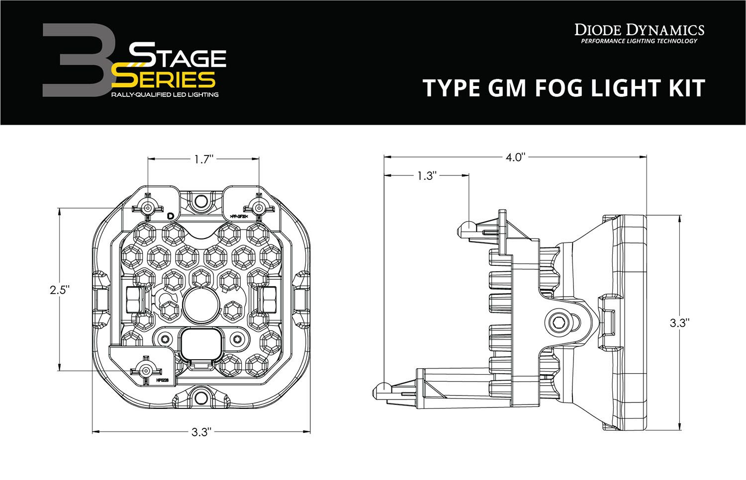 SS3 LED Fog Light Kit For 2015-2020 GMC Canyon