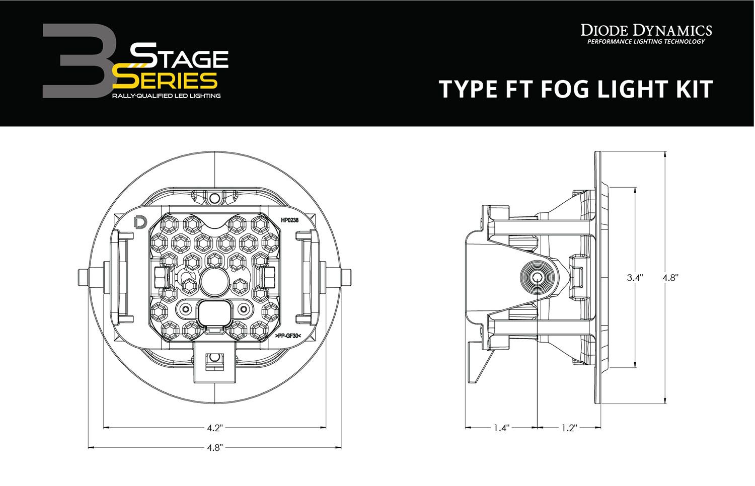 SS3 LED Fog Light Kit For 1996-2006 Dodge Viper