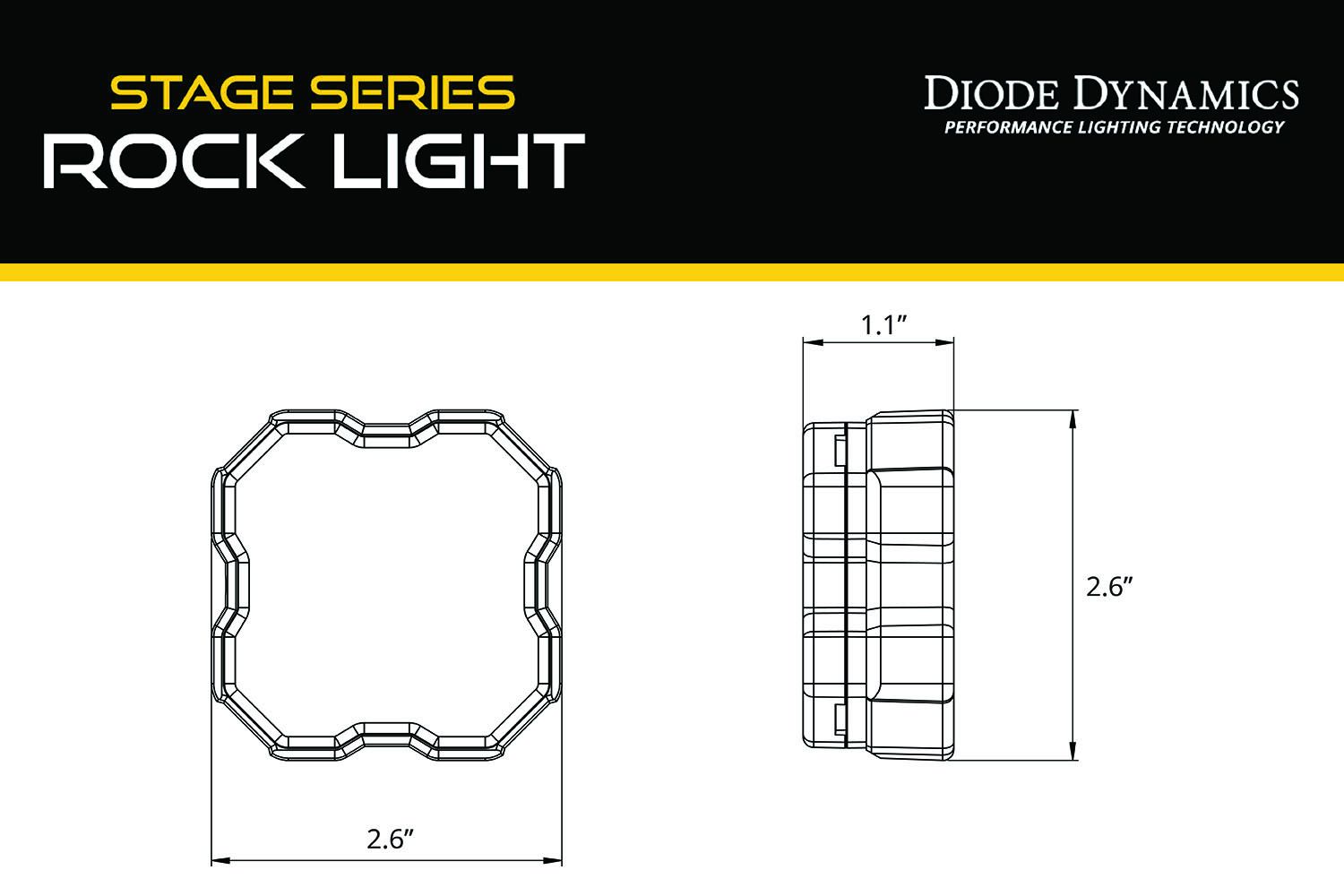 Diode Dynamics Stage Series Rock Light Magnet Mount Adapter Kit (One) - DD7465