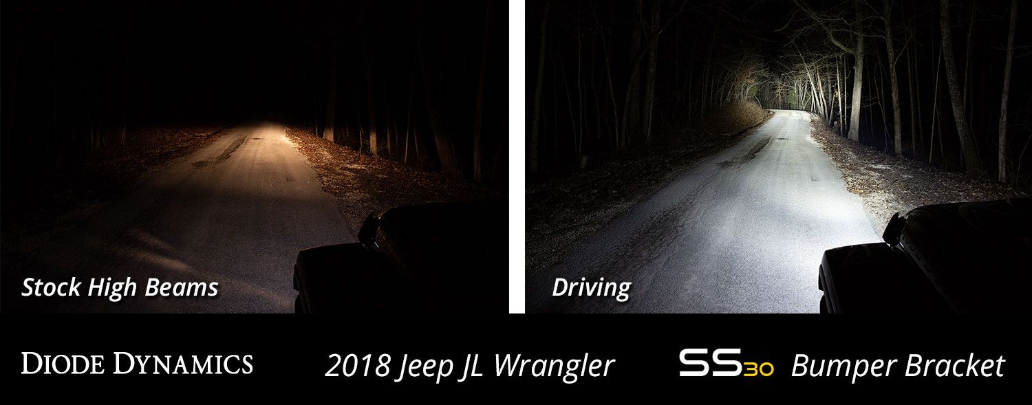 2018-2023 Jeep JL Wrangler Bumper LED Lightbar Kit