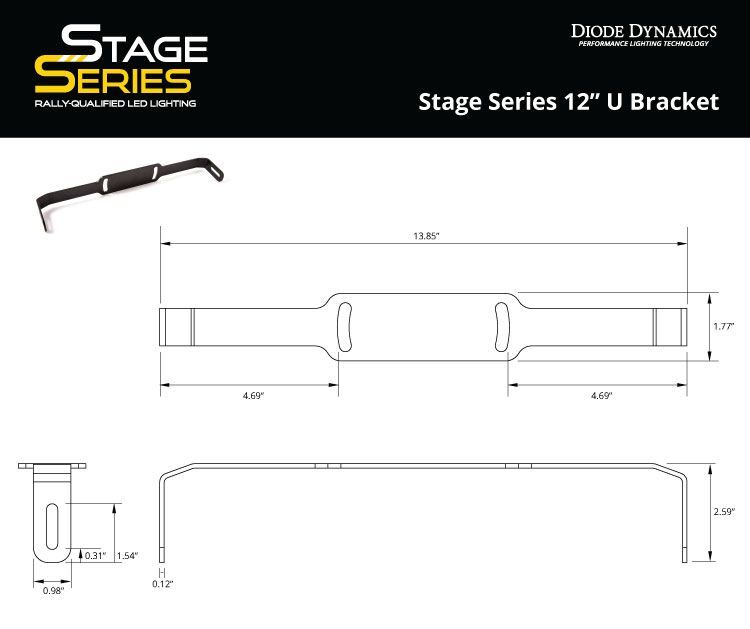 Stage Series 6"-12" U Bracket