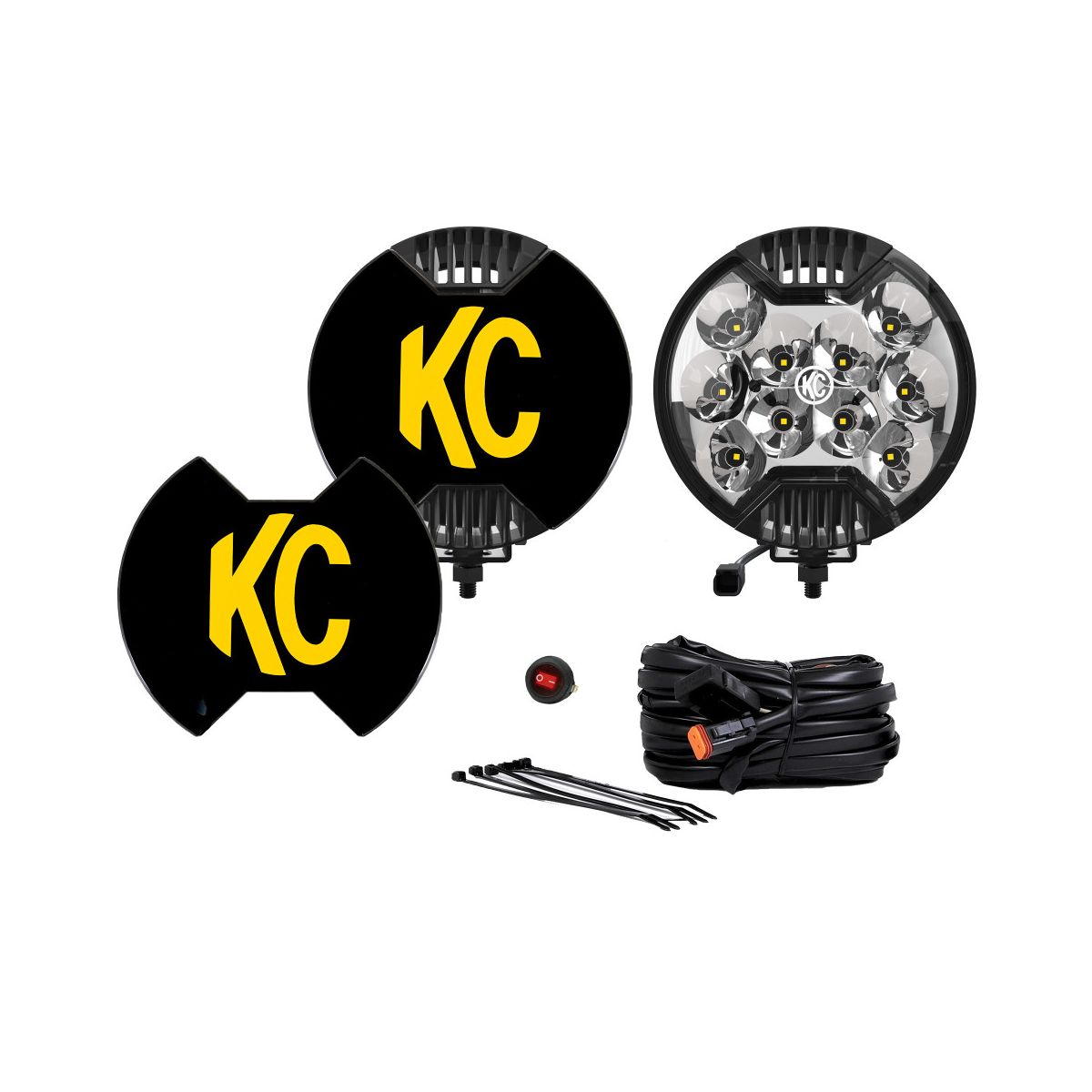KC HiLiTES 6" SLIMLITE LED - 2 LIGHT SYSTEM  - 50W SPOT BEAM # 0100