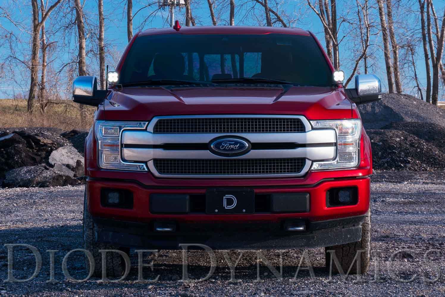 Diode Dynamics Stage Series LED Ditch (A-Pillar) Light Brackets OR Kit for 2015-2020 Ford F-150 & Raptor