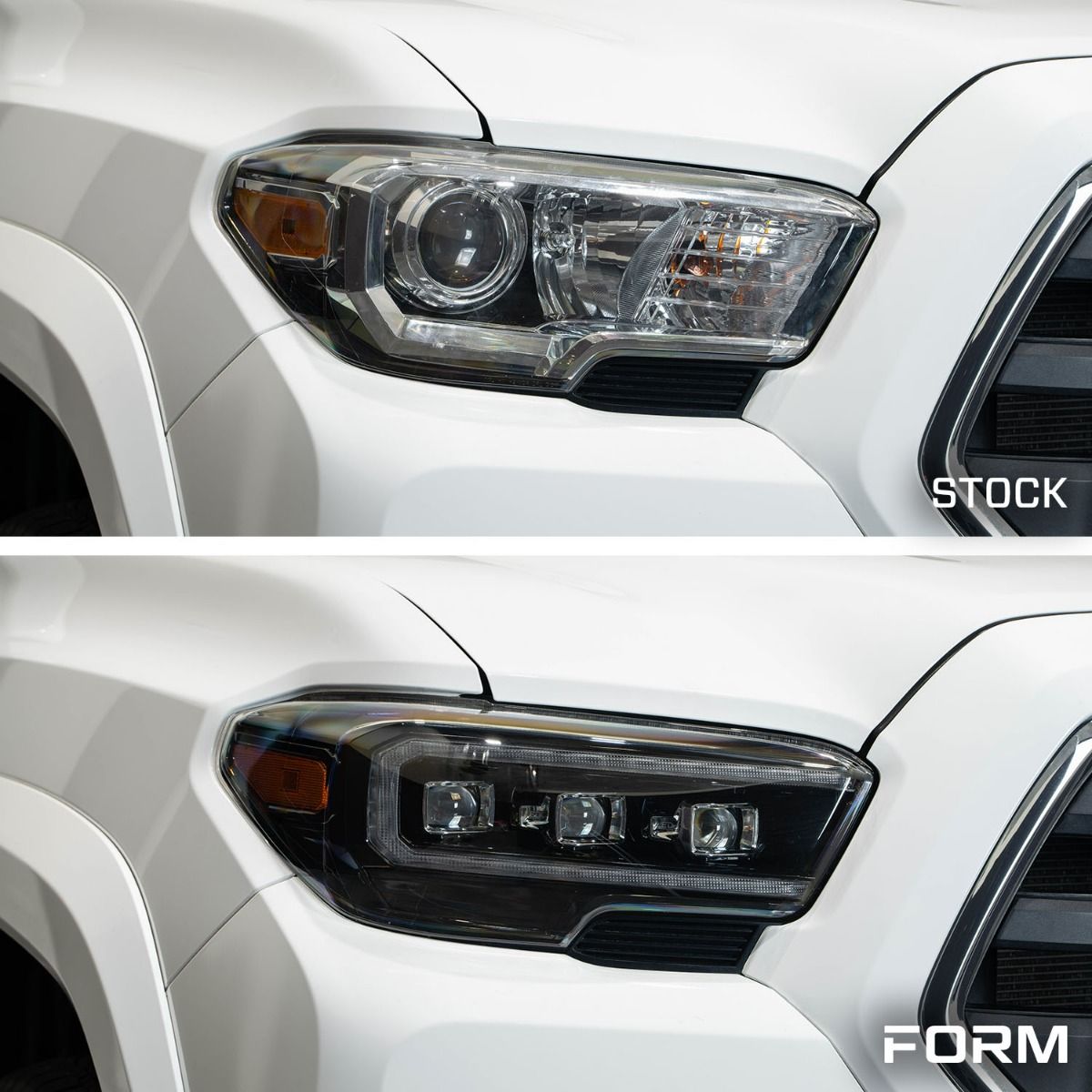 2016-2023 Toyota Tacoma Sequential LED Projector Headlights Pair Form Lighting - FL0001