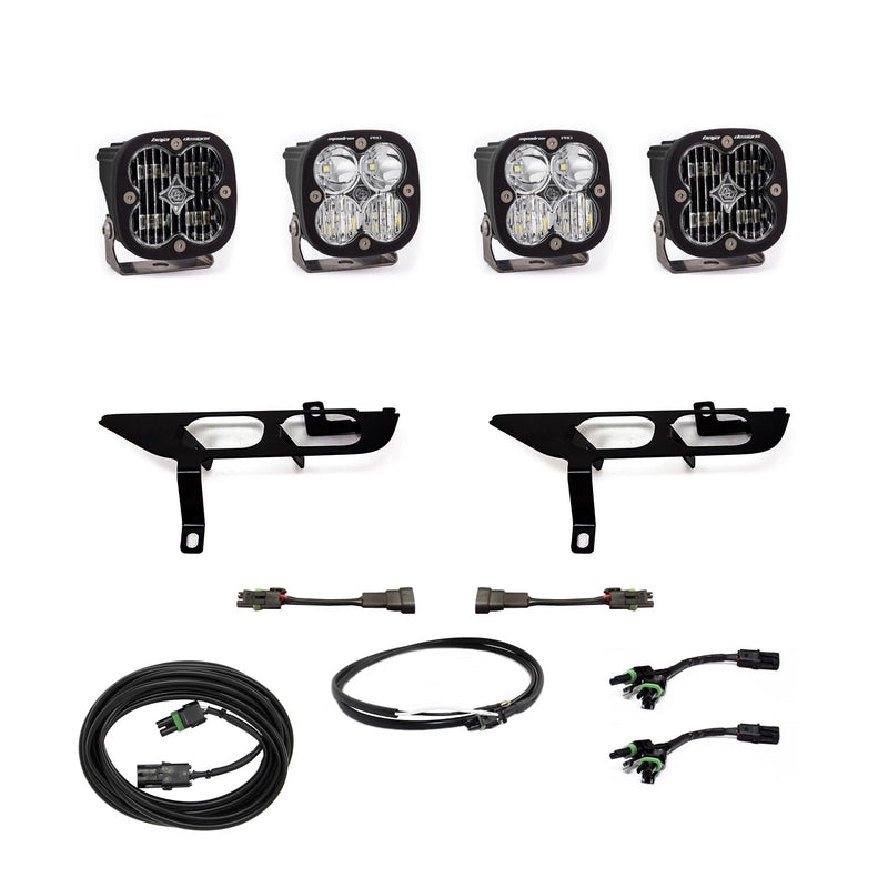 2021-2023 FORD F-150 Baja Designs SQUADRON SAE/PRO FOG POCKET LIGHT KIT (w/Daytime Running Lights)