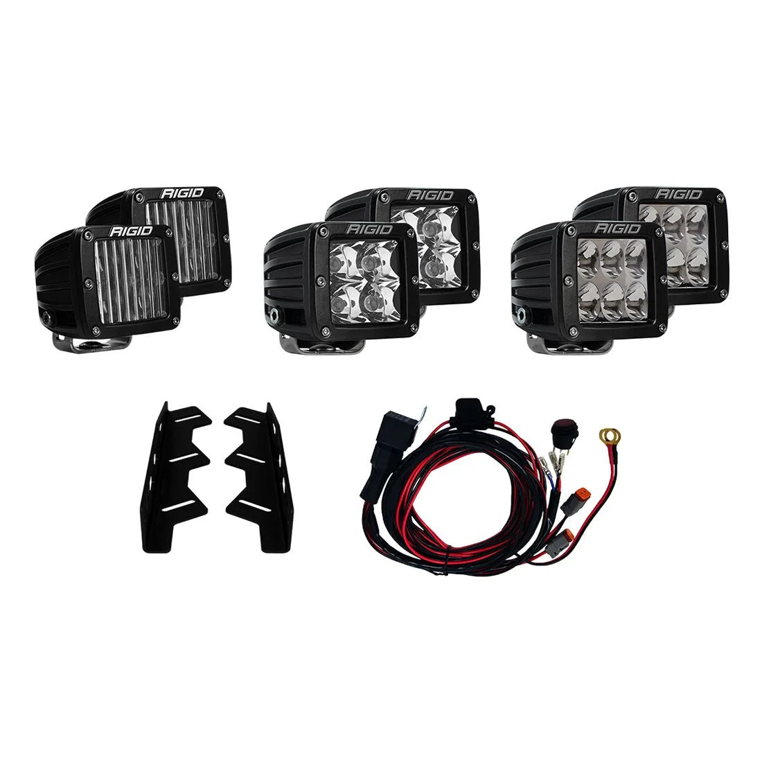 (Sold Out) Door Buster/Limited Special Buy - (Discontinued) Rigid Industries 2017-2020/2021-2023 Gen 2/3 Ford F-150 Raptor (Or Bronco) Triple Fog Light Kit #41610
