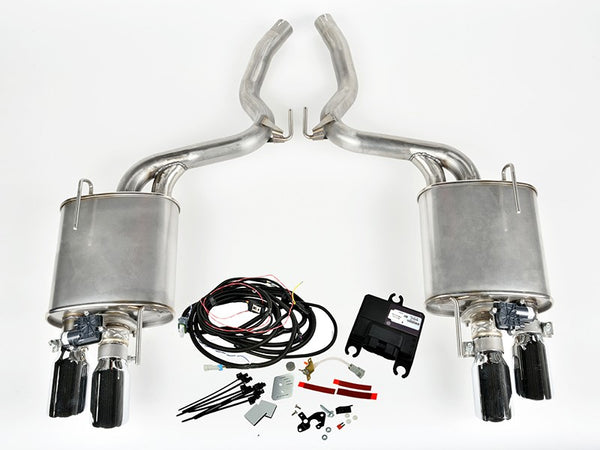(Discontinued) 2015-2017 MUSTANG 5.0L V8 ROUSH QUAD TIP ACTIVE EXHAUST KIT Part #421927