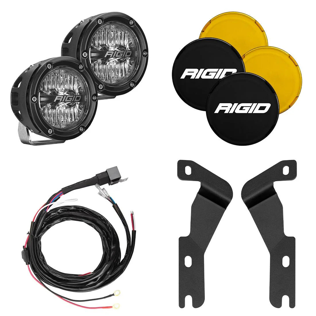 RIGID 2016-2020 Toyota Tacoma A-Pillar Light Kit Includes 4In 360-Series Driving Lights