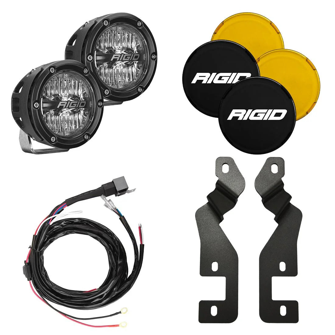 RIGID 2021 Ford Bronco Sport A-Pillar LED Light Mount Kit, Includes 4 Inch 360-Series With Drive Optic - 46711