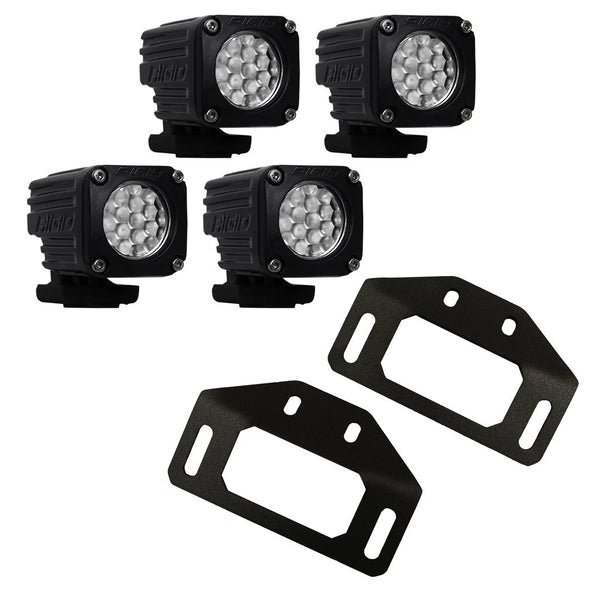 RIGID 2021 Ford Bronco Sport Overland Roof Rack LED Light Mount Kit, Includes Four Ignite Pod Lights With Diffused Flood Optics - 46716