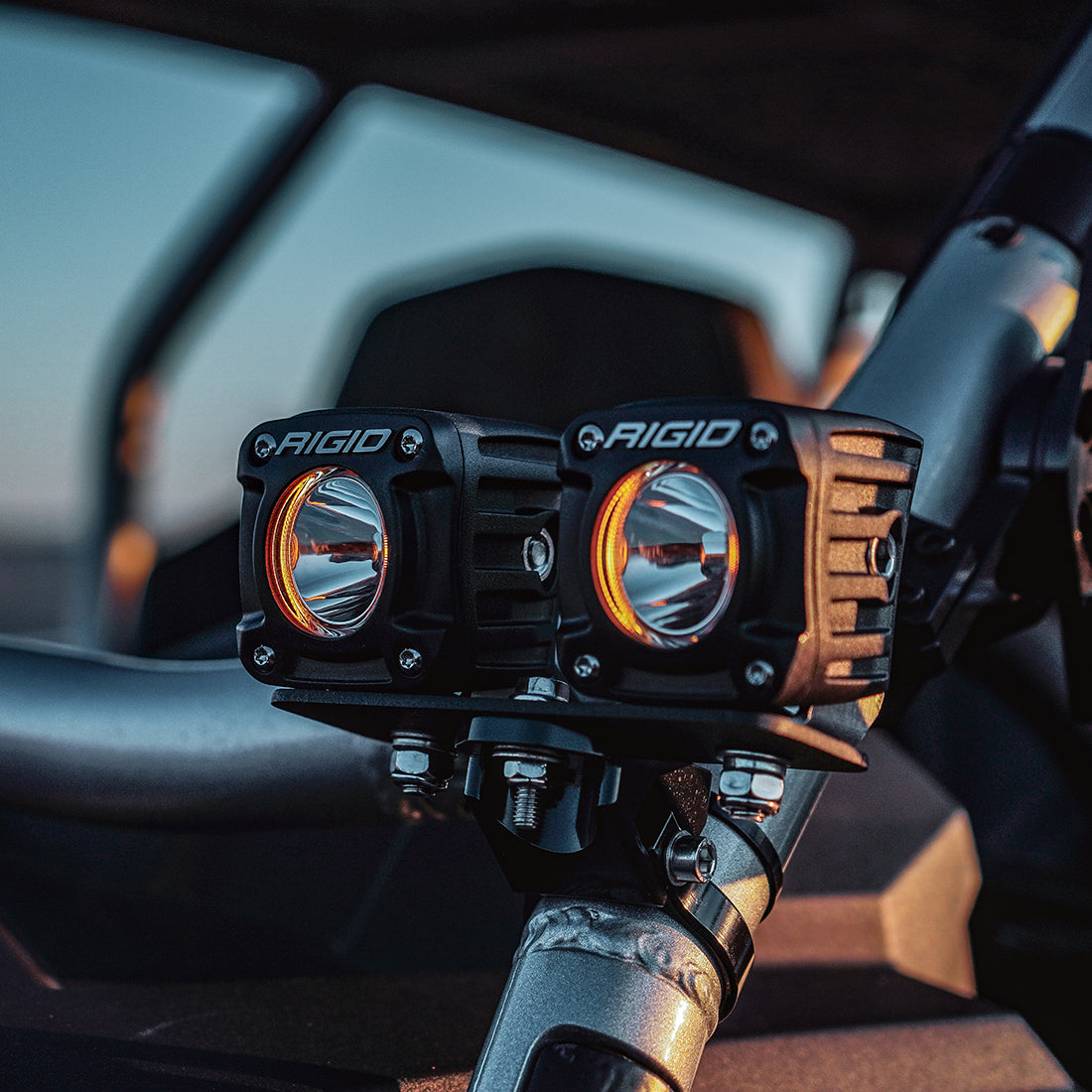 RIGID Industries Revolve Pod with Amber Backlight Pair - 491613