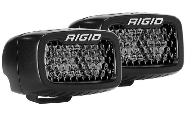 RIGID SR-M Series Pro Spot Diffused Midnight Surface Mount Lights | Pair - 902513BLK