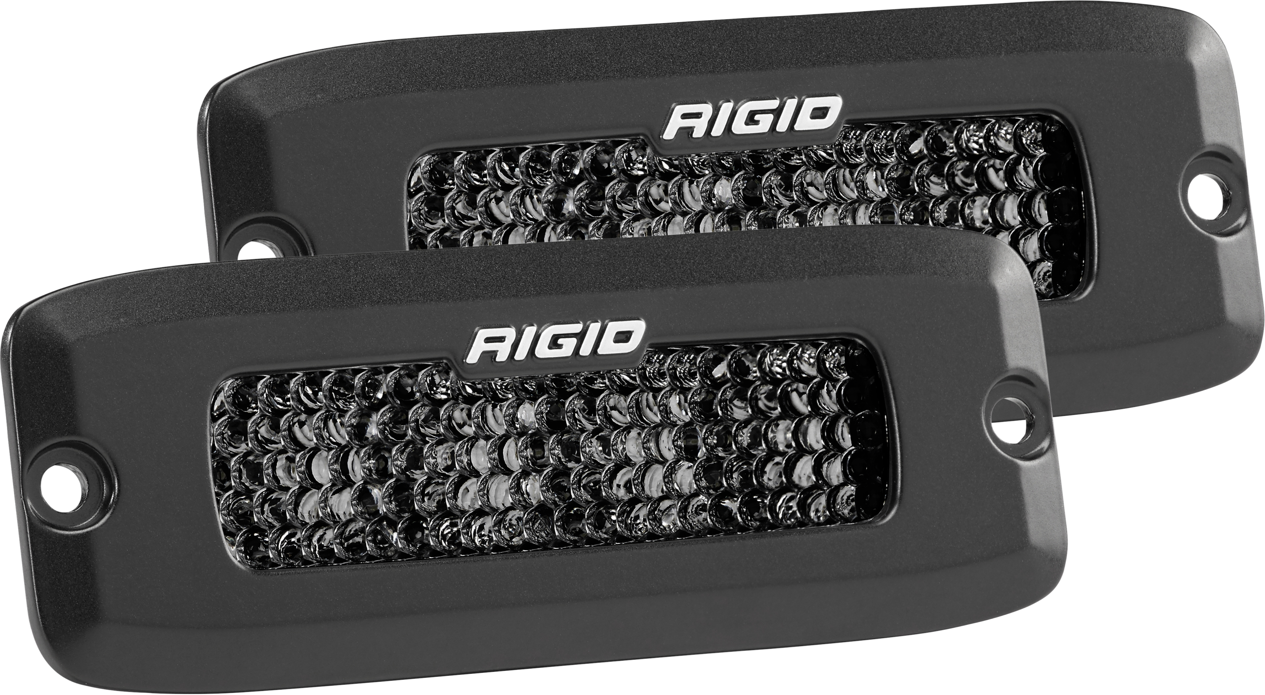 RIGID Industries Spot Diffused Midnight Flush Mount Pair SR-Q Pro - 925513BLK